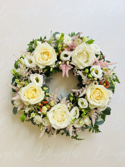 Pastel Wreath - Rose and Astilbe